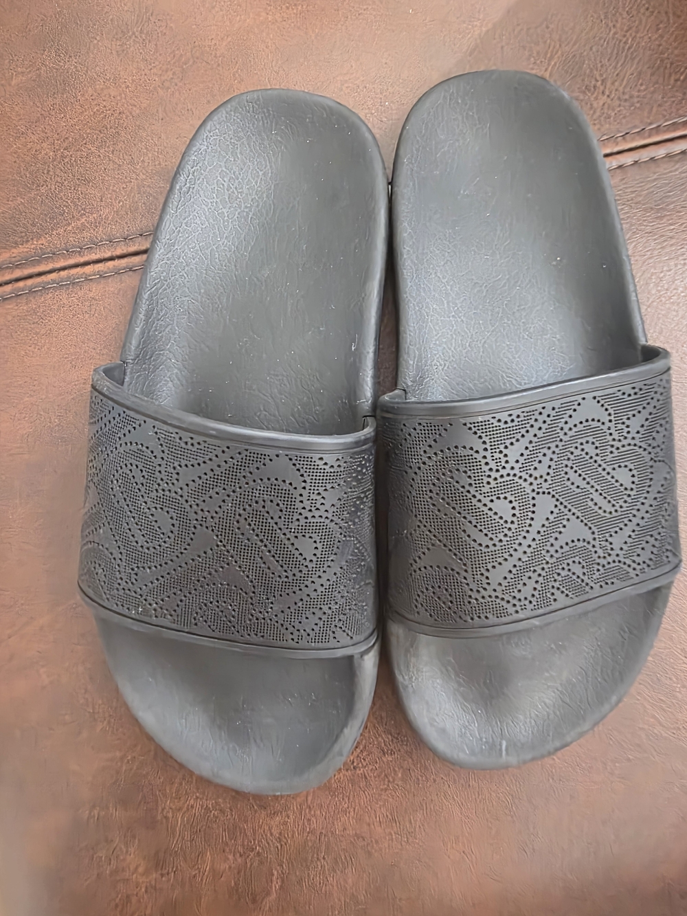 Burberry Black Boys' Logo Slide Sandals